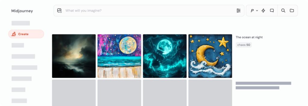 Midjourney create